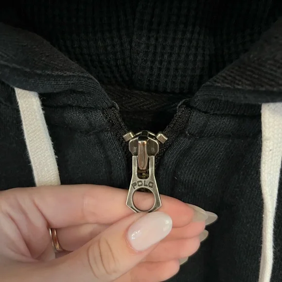 Polo Ralph Lauren Black Zip-Up Jacket Hoodie XL - Picture 8 of 10
